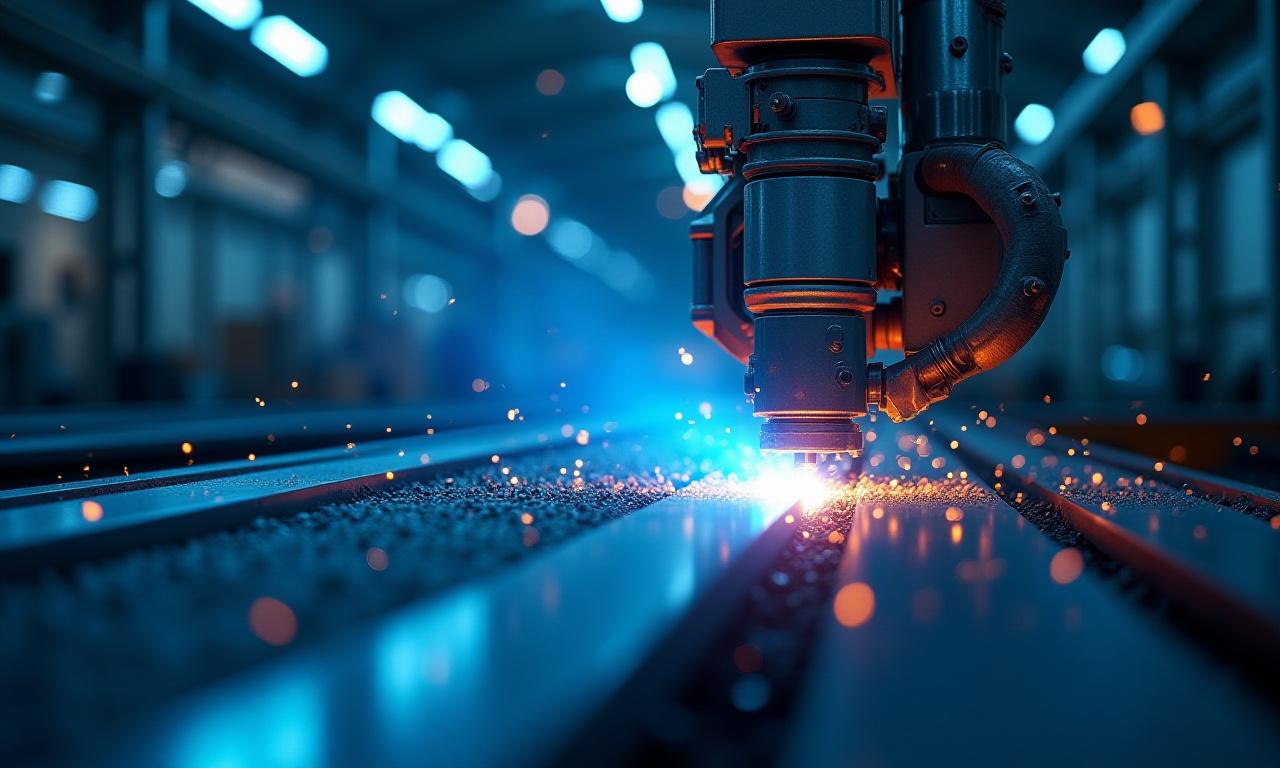 Forging a Digital World, Where Industrial Strength Meets Technological Precision. Panoramic view of a high-tech metal fabrication facility.